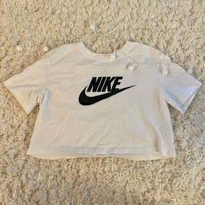 Nike small white crop top